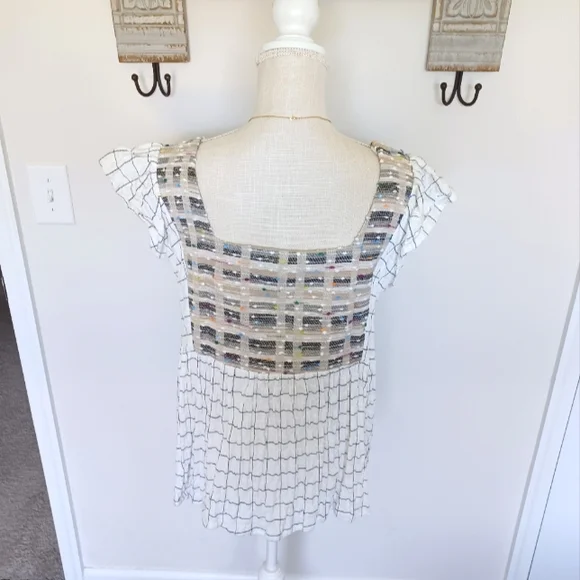 Entro Flutter Sleeve Boho Babydoll Style Top - Picture 8 of 10